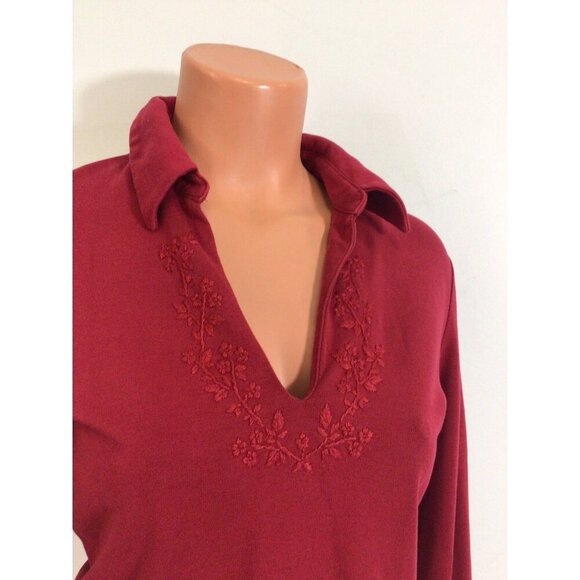 Express Y2K Top Embroidered Blouse Womens Large - Picture 2 of 6